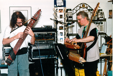 Cliff and Stuart at Peaberry´s Coffeehouse, 1998 or 1999